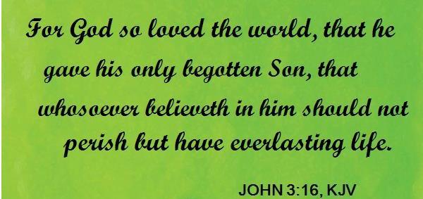 God So Loved The World
